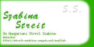 szabina streit business card